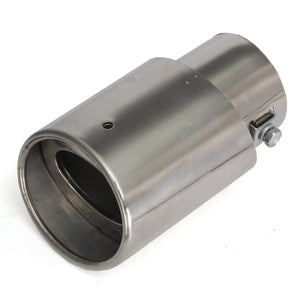 Stainless Steel Chrome Round slanted Tip Exhaust Muffer Pipe for Universal Cars