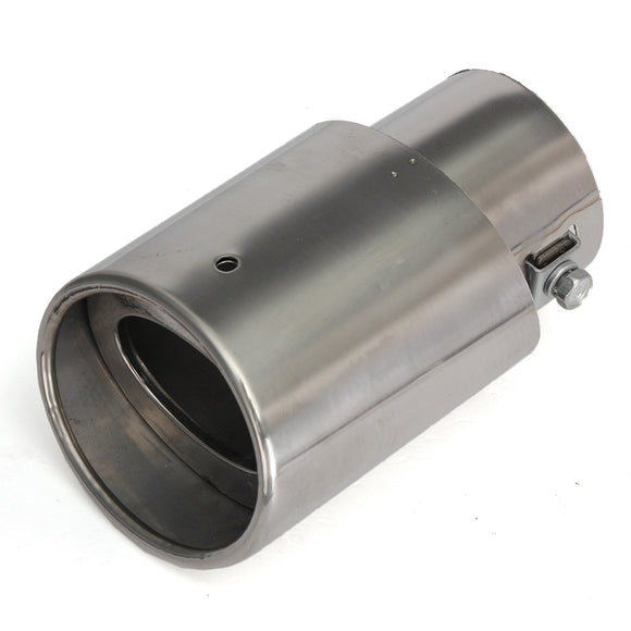 Stainless Steel Chrome Round slanted Tip Exhaust Muffer Pipe for Universal Cars
