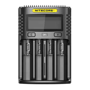 NITECORE UM4 LCD Screen Display Lithium Battery Charger 4-Slots USB Charging Smart Rapid Battery Charger