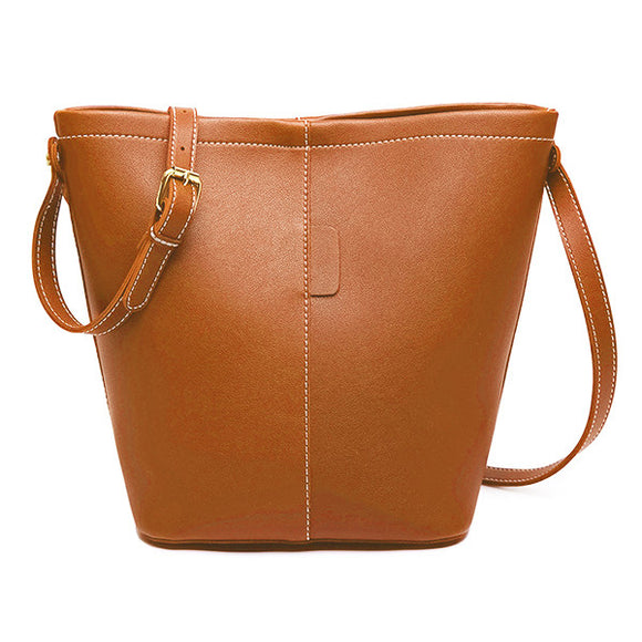 2 Pcs Women Retro Bucket Bags Casual Shoulder Bags Ipad Capacity Crossbody Bags