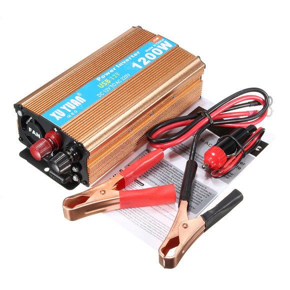 1200W Modified Sine Wave Inverter Power Inverter 12V to AC 220V for Electronic