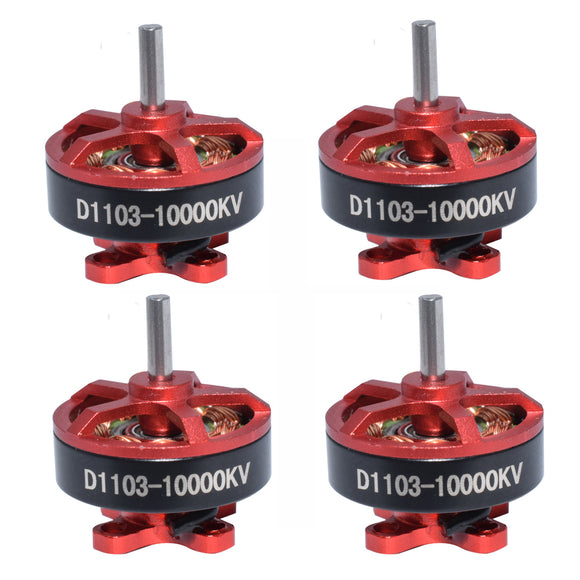 4 PCS Aurora RC D1103 1103 10000KV 1-3S Brushless Motor 1.5mm Shaft for RC Whoop FPV Racing Drone