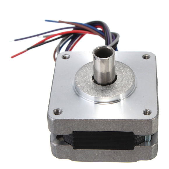 2Pcs 39MM Hollow Shaft Hybrids Stepper Motor 4 Phase 5 Wire Square 1.8 Degrees Stepper Motor