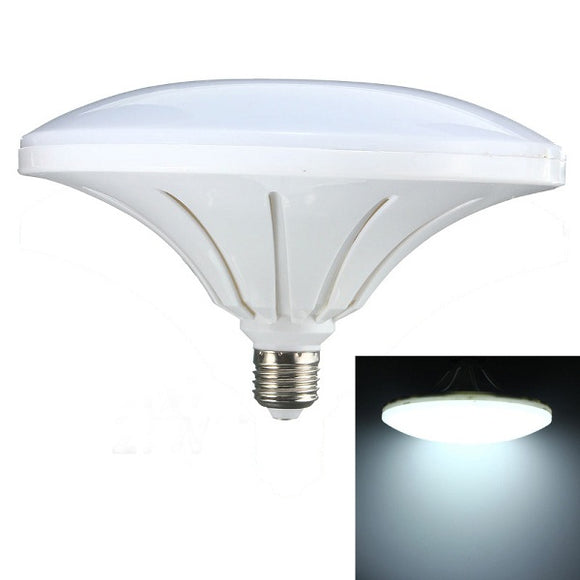 E27 27W 72 SMD 5730 LED Cool White Saucer Globe Light Lamp Bulb AC220V