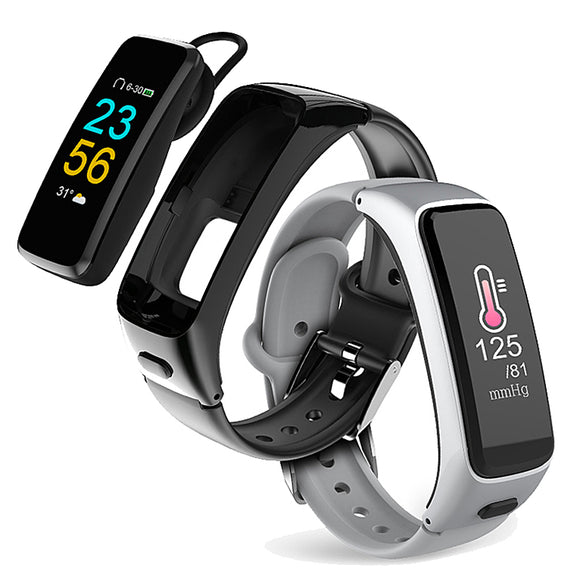 XANES BY21 0.96 TFT Touch Screen Waterproof bluetooth Headset Smart Bracelet Fitness Watch Mi Band