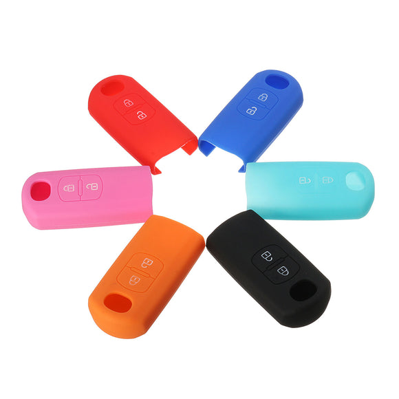 2 Button Silicone Cover Fob Case Remote Key Case For Mazda 2 3 5 6