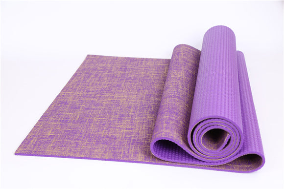 Fitness Linen Yoga Mat Lengthen Thickening 0.5mm Fold Slip Resistant Eco Friendly