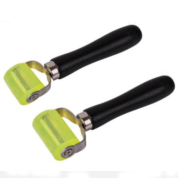 Car Sound Insulation Construction Tools Black Wooden Handle Yellow Silicon Roller