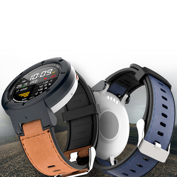 Bakeey Leather Silicone Watch Band Replacement Watch Strap for Amazfit Verge Lite