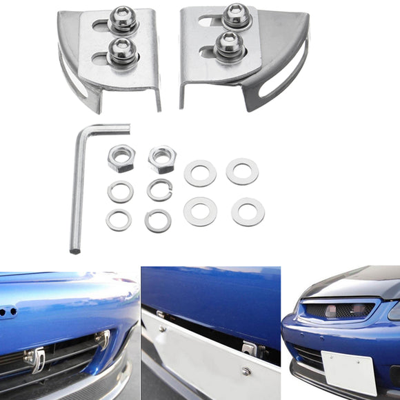 Adjustable Bumper License Plate Mount Relocate Holder Frame Bracket for Acura H0nda