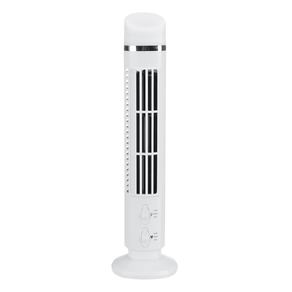 3W Portable Mini USB Fresh Air Cooler 2 Wind Speed Bladeless Tower Desktop Cooling Fan