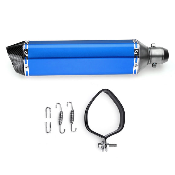 38mm-51mm Stainless Steel+Carbon Fiber Motorcycle Exhaust Muffler with Install Kit