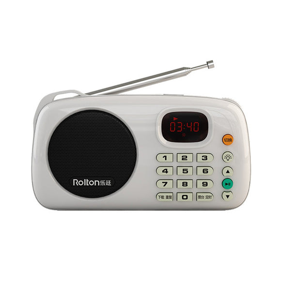 Rolton W305 Portable Stereo Music player Multifunctional FM Radio Support Tf Card Play With Flashlig