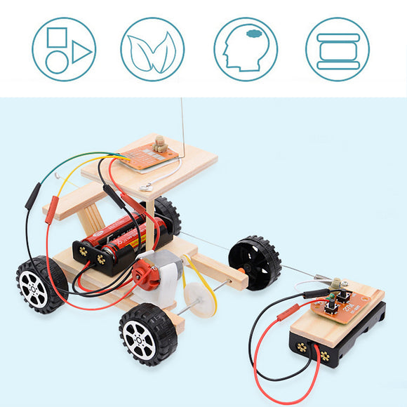 Wood DIY Assembly Children Kids Experiment Science Toy