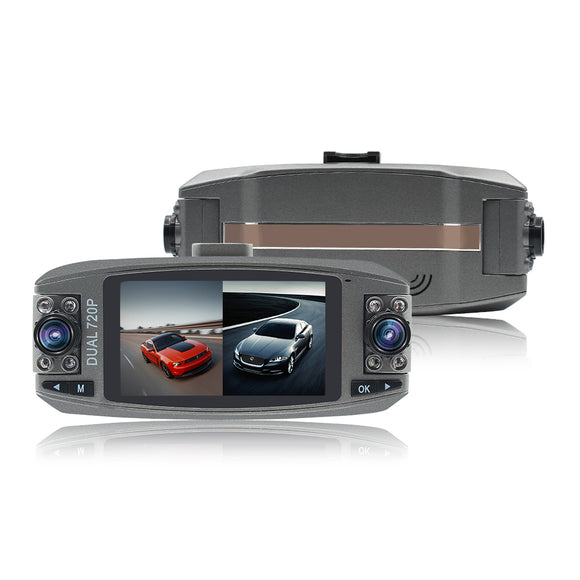 Dual Lens 2.7 Inch 720P HD Car DVR Camera G-sensor Parking Monitor Car Recorder