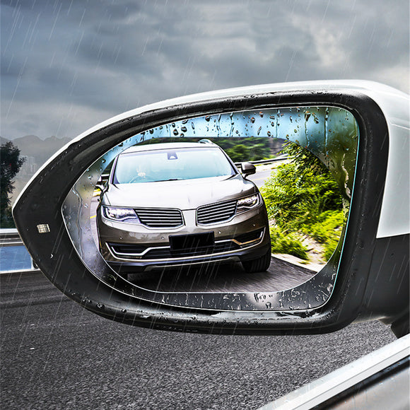 Cafele Car Rearview Mirror Protective Film Rainproof Anti Fog Anti-glare Window Clear Protector 2Pcs