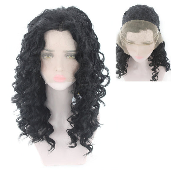 African Black Wavy Black Roll Wig