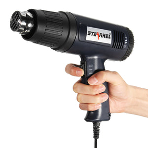 250 L/Min 1500W Black High Power Hot Air Heat Gun+One Nozzle EU Plug