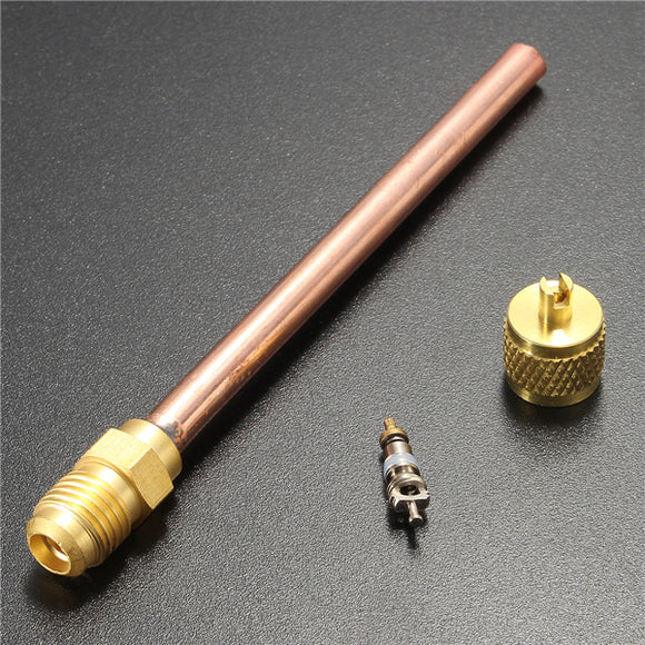 1/4 inch SAE x 1/4 inch OD x 4 inch Longer Stem Service/Access Valve Core & Core Remover