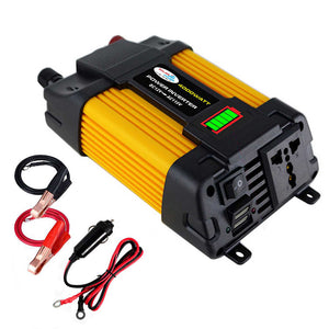 1200W Peak Car Power Inverter 12V-220V/110V Modified Sine Wave Car Converter with LED Screen Dual USB 8 Safety Protection