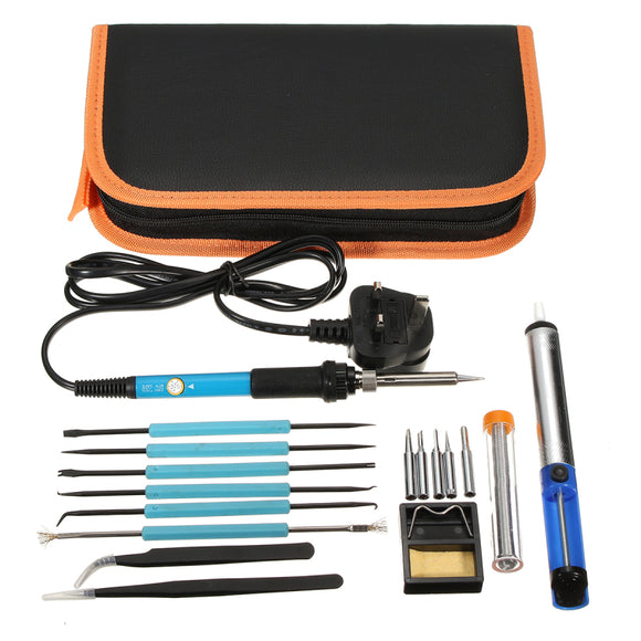 60W 110V Adjustable Temperature Welding Solder Soldering Iron Tool Kit EU/US/UK Plug