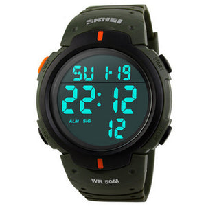 SKMEI 1068 Unisex LED Digital Alarm Waterproof Military Sport Watch