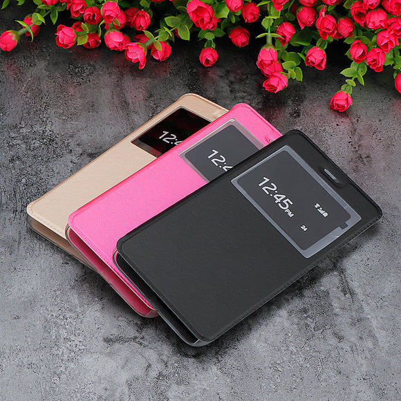 Bakeey Flip With Window Shockproof PU Leather Full Body Cover Protective Case for Xiaomi Redmi Note 7 / Redmi Note 7 PRO