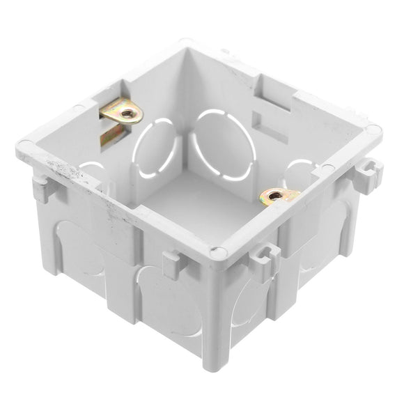 86x86mm Wall Plate Box Universal White Socket Switch Back Cassette