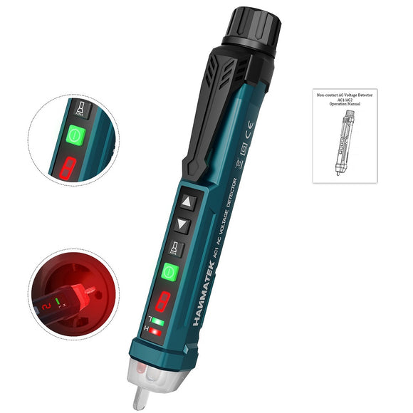 HANMATEK AC1 Non-Contact Voltage Test Pen AC Voltage Detectors Voltage Indicator Finder Tester Volt Meter Electric Test Pencil