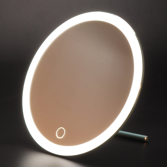 USB LED Light Makeup Mirror Touch Screen Portable Magnifying Vanity Tabletop Lamp Cosmetic Mirror Make Up Tool