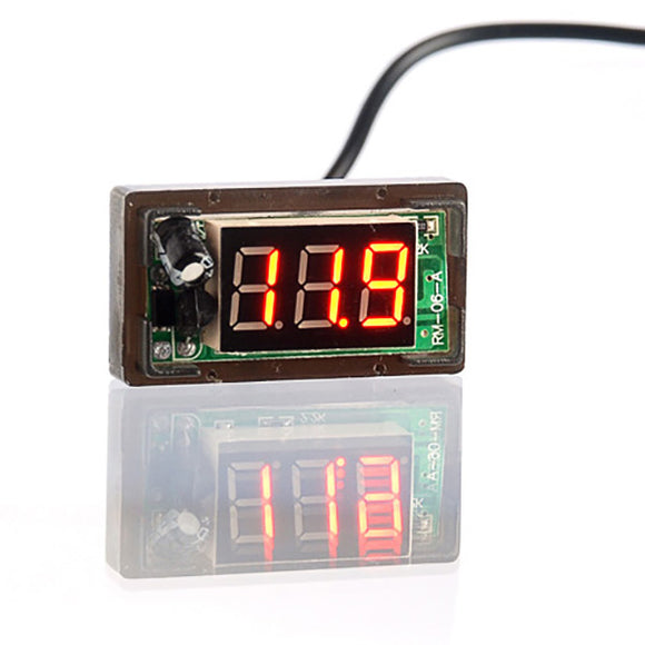 12V Rectangle Waterproof Digital Display Volt Meterr Meter For Motorcycle Car Boat