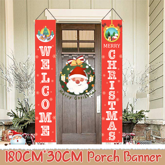Christmas Banner Curtain Christmas Curtain Decorations