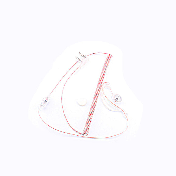 Earphone Intercom Headset Ear Hanging Type K Connector Intercom Headset Transparent Curve