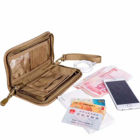 Outdoor Tactical Travel Wallet 5.5 Inch Cell Phone Pouch Card Holder Handbag