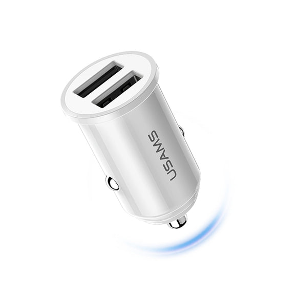 USAMS C8 3.1A Dual Ports Fast USB Car Charger With Indicator For Smart Phone Tablet Camera MP4