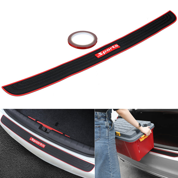 Car Rear Trunk Sill Bumper Guard Protector Rubber Pad Cover Strip