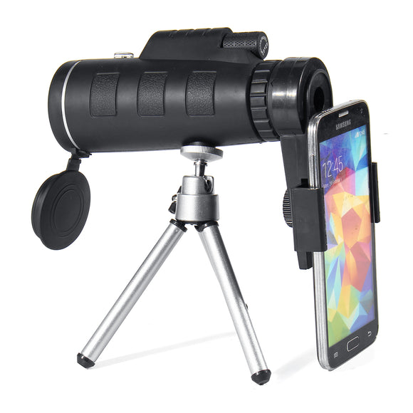 40x60monokulrHDOpticBAK4Day Night Vision Teleskop med Tripod Phone Clip Holder
