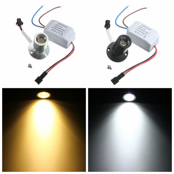 AC85-265V 1W Mini LED Warm/White Jewelry Light Cabinet Lamp Ceiling Spotlight