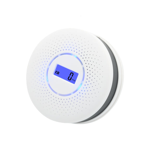 LCD Ceiling Standalone Carbon Monoxide Smoke Combine Detector Fire CO Home Security Alarm Sensor