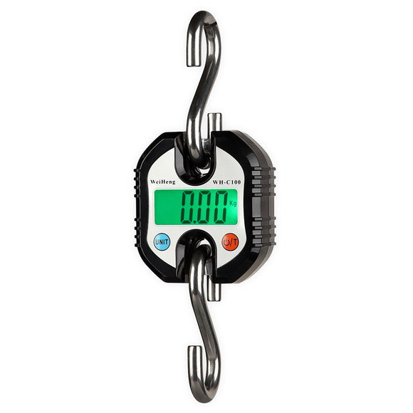 Original WeiHeng 150kg x 50g mini Heavy Duty Electronic Digital Hook Scale Hanging Crane Scale LCD Balance Weight