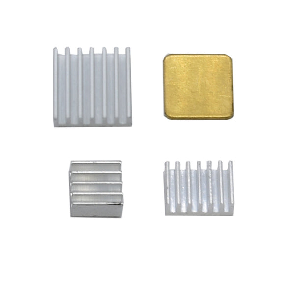 4pcs Silver Thin Copper Aluminum Heatsink for Raspberry Pi 4B