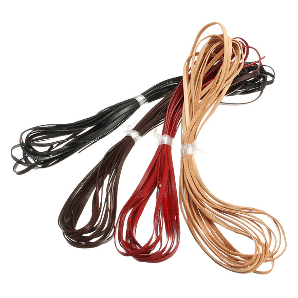 5m Leather Craft Flat Strip Cord String Wire Bracelet Jewelry Making DIY Craft Strap 3mm