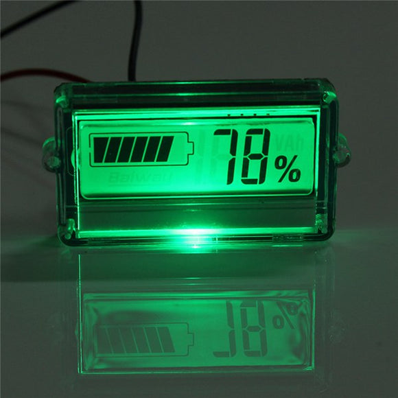 Waterproof LCD Battery Capacity Tester Indicator 12V Lead Acid Lithium