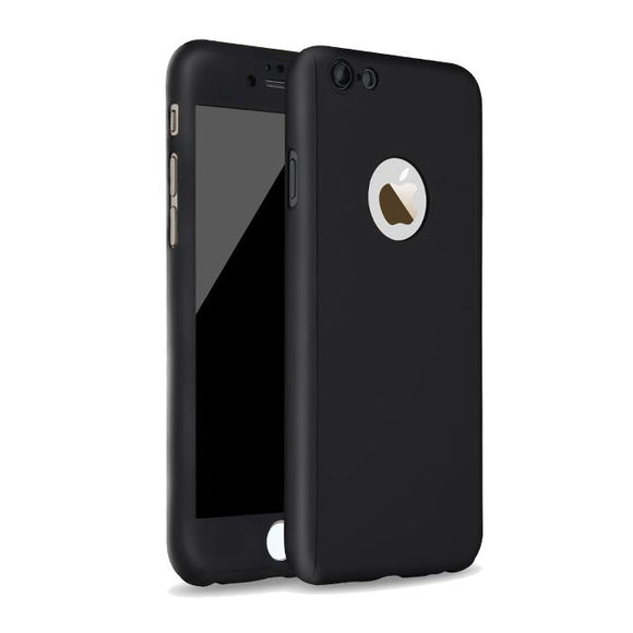 Bakeey 360 Degree Full Body Protection Frosted PC Case Cover With Tempered Glass For iPhone 6 6s