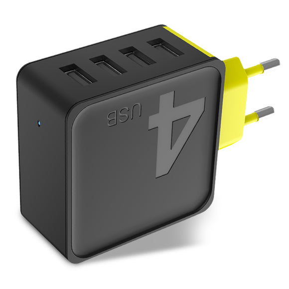 Rock 4A Sugar 4 USB Ports EU Plug Fast Travel Wall Charger For iphone7/7P SamsungS8 Xiaomi6 Redmi