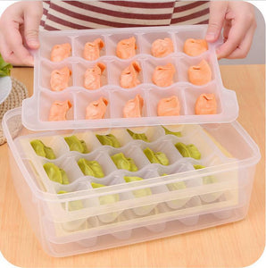 Non Stick Bottom Chilled Wonton Dumpling Box Refrigerator Fresh Storage Rack