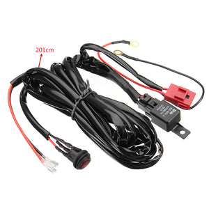 12V 40A Work Fog Light Bar Wiring Harness Relay Kit ON/OFF Switch for LED Light