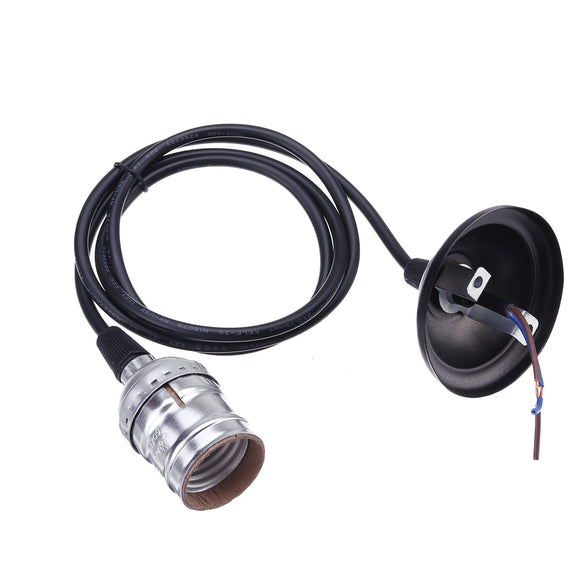 AC110-220V E27 Vintage Sliver Edison Light Socket Lamp Holder Pendant Bulb Adapter without Switch