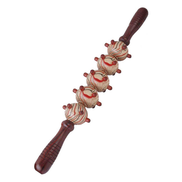 Wood Roller Body Trigger Point Massage Stick Leg Massager Muscle Relief Tool