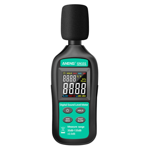 ANENG GN101 Digital Noise Meter Measurement 35-135db Intelligent Sound Level Meter Decibel Monitor Logger Diagnostic-Tool